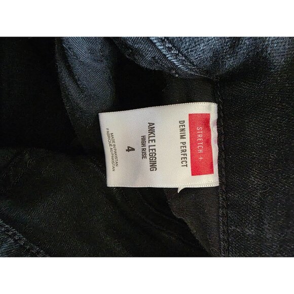 Express Denim Perfect Ankle Legging High Rise Stretch Black Jeans Size 4R - Picture 5 of 5